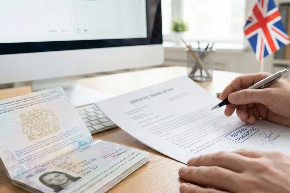 Traducción certificada de Pasaporte para autoridades del Reino Unido