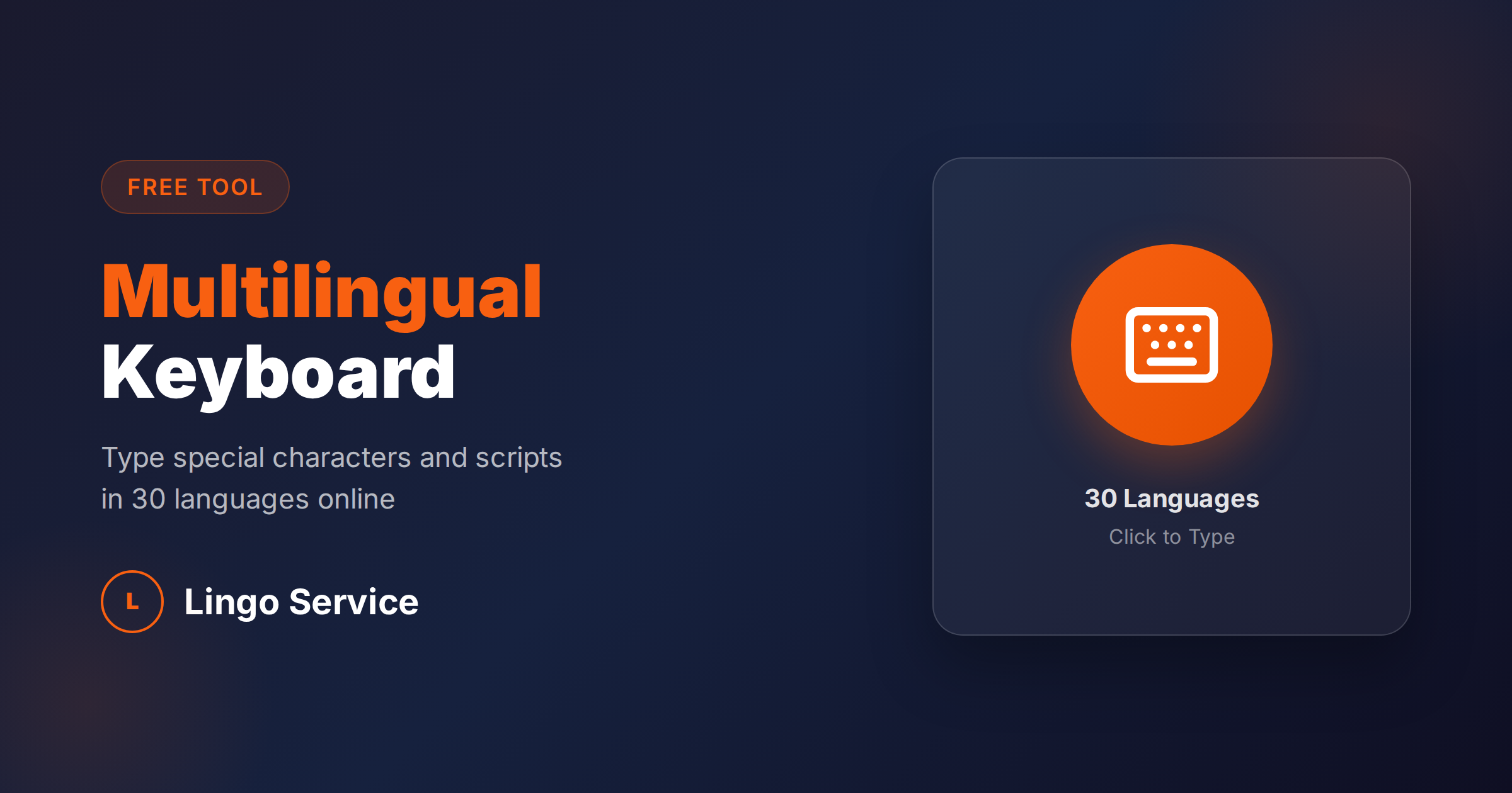 Multilingual Keyboard | Type Special Characters & Scripts Online